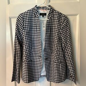 Talbots Classic Linen Blazer in Gingham